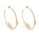 Philipp Plein PJ1AA01EU Ladies' Earrings Lettering Gold Tone Image 3