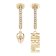 Philipp Plein PJ1AA03EU Women's Earrings Lettering Gold Tone Image 1