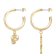 Philipp Plein PJ1AA03EU Women's Earrings Lettering Gold Tone Image 2