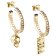 Philipp Plein PJ1AA03EU Women's Earrings Lettering Gold Tone Image 3