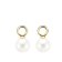 Blush 9046YPW Hoop Earrings Charms Gold 585 with Pearl Image 1