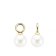 Blush 9046YPW Hoop Earrings Charms Gold 585 with Pearl Image 2