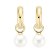 Blush 9046YPW Hoop Earrings Charms Gold 585 with Pearl Image 3