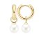 Blush 9046YPW Hoop Earrings Charms Gold 585 with Pearl Image 4