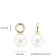 Blush 9046YPW Hoop Earrings Charms Gold 585 with Pearl Image 5