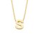 Blush 3155YGO_S Women's Necklace 585 Gold with Letter S Pendant Image 1