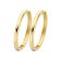 Blush 7274YGO Women's Hoop Earrings 585 Gold Polished Image 1