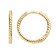 Blush 7286YGO Women's Hoop Earrings 585 Gold Knurled Image 3