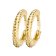 Blush 7231YGO Ladies' Hoop Earrings 585 Gold Knurled Small Image 1