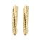 Blush 7231YGO Ladies' Hoop Earrings 585 Gold Knurled Small Image 2