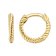 Blush 7231YGO Ladies' Hoop Earrings 585 Gold Knurled Small Image 3