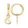 Blush 9057YGO Hoop Earring Charms Yellow Gold 585 Heart Image 3