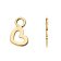 Blush 9057YGO Hoop Earring Charms Yellow Gold 585 Heart Image 4
