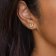 Purelei Ladies' Stud Earrings Gold Tone Butterfly Image 3