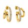 Purelei Women's Hoop Earrings Gold Plated Double Glitter Image 1