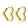 Purelei Women's Hoop Earrings Gold Plated Glitter Heart Image 1