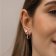 Purelei Ladies' Hoop Earrings Silver Tone Glitter Heart Image 3