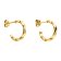 Purelei Women's Hoop Earrings Gold Plated Kelani Image 1