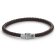 Rebel & Rose RR-M0041-S Herren-Lederarmband Full Metal Single Round Brown 1