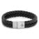 Rebel & Rose RR-M0052-S Herren-Lederarmband Full Metal Premium Schwarz 1