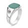 Rebel and Rose RR-RG040-S Men's Signet Ring 925 Silver Green Jade Image 1