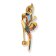 Seinerzeit SZA-3960-402 Pendant/Brooch Paradise Flower Gold Tone Image 3