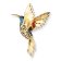Seinerzeit SZA-3960-406 Pendant Cleo Hummingbird Gold Tone Image 4
