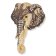 Seinerzeit SZA-3960-416 Pendant/Brooch Raja Elephant Gold Tone Image 2