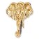 Seinerzeit SZA-3960-416 Pendant/Brooch Raja Elephant Gold Tone Image 3