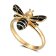 Seinerzeit SZA-1960-422 Ladies' Ring Bommel Bee Gold Tone Image 2