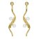 Victoria Cruz A4765-00DT Women's Earrings Milan Gold Tone with Pearls Image 1