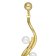 Victoria Cruz A4765-00DT Women's Earrings Milan Gold Tone with Pearls Image 2