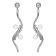 Victoria Cruz A4765-00HT Women's Dangle Earrings Milan Silver with Pearls Image 1