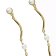 Victoria Cruz A4770-00DT Ladies' Drop Earrings Milan Gold Tone with Pearls Image 2