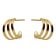 Victoria Cruz A4777-DT Ladies' Hoop Earrings Milan Triple Gold Tone Image 1