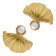 Victoria Cruz A4780-00DT Ladies' Stud Earrings Tokyo Gold Tone Shell with Pearl Image 2