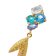 Victoria Cruz A4790-MDT Women's Dangle Earrings Lisbon Gold Tone Blue Image 2