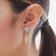 Victoria Cruz A4790-MDT Women's Dangle Earrings Lisbon Gold Tone Blue Image 3