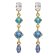Victoria Cruz A4791-MDT Women's Drop Earrings Lisbon Gold Tone Cascade Blue Image 1