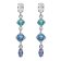 Victoria Cruz A4791-MHT Ladies' Dangle Earrings Lisbon Silver Cascade Blue Image 1