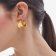 Victoria Cruz A4803-DT Ladies' Hoop Earrings New York Gold Tone Image 4