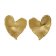 Victoria Cruz A4804-DT Women's Stud Earrings New York Gold Tone Heart Image 1