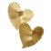 Victoria Cruz A4804-DT Women's Stud Earrings New York Gold Tone Heart Image 2