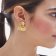 Victoria Cruz A4804-DT Women's Stud Earrings New York Gold Tone Heart Image 3