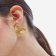 Victoria Cruz A4804-DT Women's Stud Earrings New York Gold Tone Heart Image 4