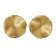 Victoria Cruz A4806-DT Women's Earrings New York Gold Tone Circle Image 1