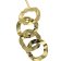 Victoria Cruz A4631-DT Ladies' Dangle Earrings Essence Gold Tone Image 2
