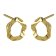 Victoria Cruz A4633-DT Women's Stud Earrings Essence Gold Tone Circle Image 2