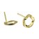 Victoria Cruz A4633-DT Women's Stud Earrings Essence Gold Tone Circle Image 3