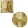 Victoria Cruz A4804-DT Ladies' Earrings New York Gold Tone Square + Circle Image 2